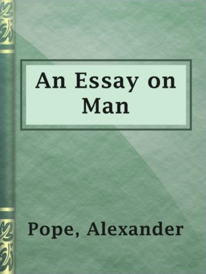 cover image of An Essay on Man